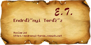 Endrényi Teréz névjegykártya
